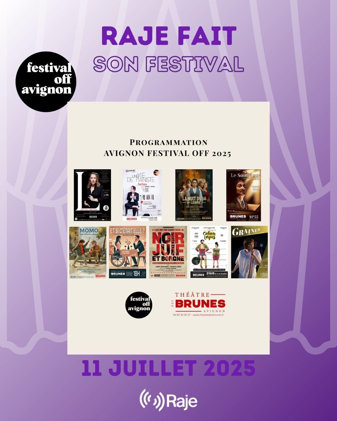 RAJE FAIT SON FESTIVAL JOUR #11 Agnès CHAMAK et Pierre BOITEUX pour les 10 ans du Théâtre des Brunes